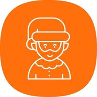 Elfie Line Curve Icon vector