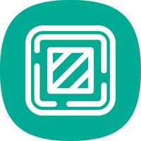 Square Line Curve Icon vector