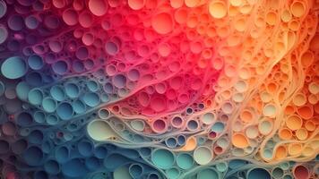 AI generated Abstract background with circles. 3d rendering, 3d illustration. An abstract form captured in a pointillism style, AI Generated video