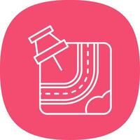 Mark Line Curve Icon vector