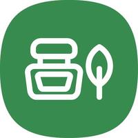 Ink bottle Line Curve Icon vector