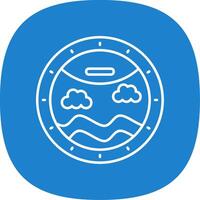 Porthole Line Curve Icon vector