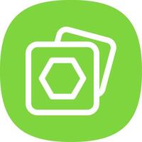 Polygon frame Line Curve Icon vector