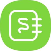 Notepad sketchpad Line Curve Icon vector