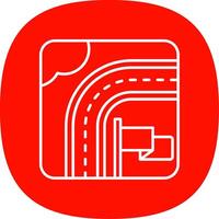 Destination Line Curve Icon vector