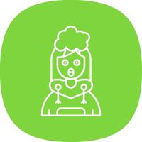 Exploding Line Curve Icon vector