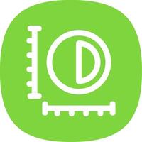 Sizing Line Curve Icon vector