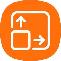 Expand Line Curve Icon vector