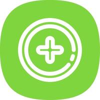 Add circle Line Curve Icon vector