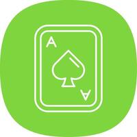 Spades Line Curve Icon vector