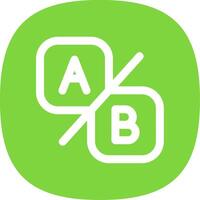 Compare ab Line Curve Icon vector