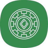 Chip Line Curve Icon vector