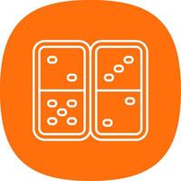 Domino Line Curve Icon vector