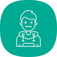 Dead Line Curve Icon vector