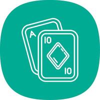 Poker Line Curve Icon vector