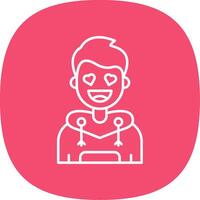 In love Line Curve Icon vector