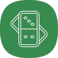 Domino Line Curve Icon vector