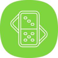 Domino Line Curve Icon vector