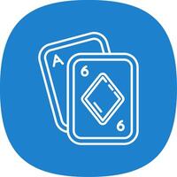 Poker Line Curve Icon vector