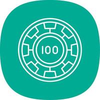 Chip Line Curve Icon vector
