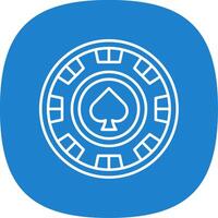 Chip Line Curve Icon vector