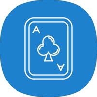 Clubs Line Curve Icon vector