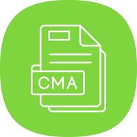 Cma Line Curve Icon vector
