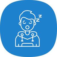 Sleep Line Curve Icon vector