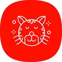 Relieved Line Curve Icon vector
