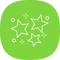 Star Line Curve Icon vector