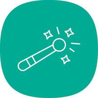 Magic tool Line Curve Icon vector