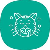 Drooling Line Curve Icon vector