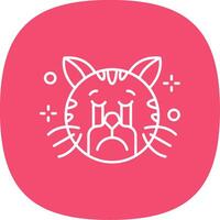 Cry Line Curve Icon vector