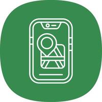 Map location Line Curve Icon vector