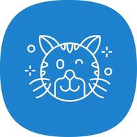 Wink Line Curve Icon vector