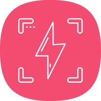 Flash Line Curve Icon vector