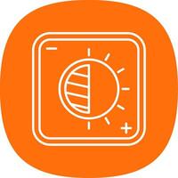 Contrast Line Curve Icon vector