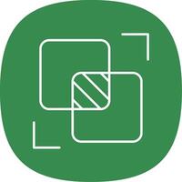 Intersect Line Curve Icon vector