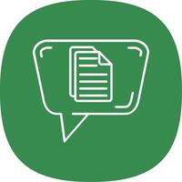 Document Line Curve Icon vector