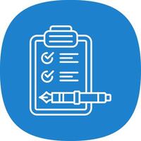 Check list Line Curve Icon vector