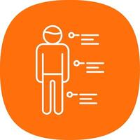 Person Line Curve Icon vector