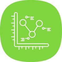 Chart Line Curve Icon vector