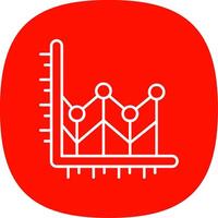 Line chart Line Curve Icon vector