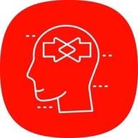 Conflict Line Curve Icon vector