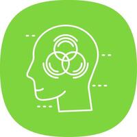 Emotional intelligence Line Curve Icon vector