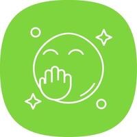 Blush Line Curve Icon vector