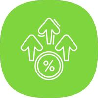 Discount Line Curve Icon vector