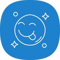 Tongue Line Curve Icon vector