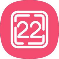 Twenty Two Line Curve Icon vector