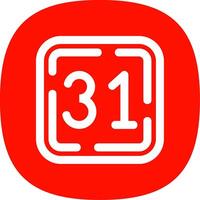 Thirty One Line Curve Icon vector